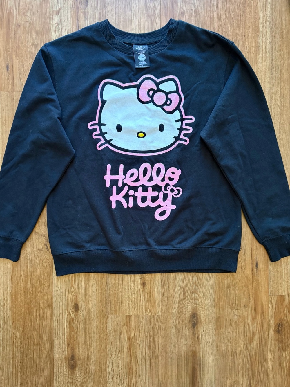 Sanrio Hello Kitty Black Sweatshirt with Pink Graphic